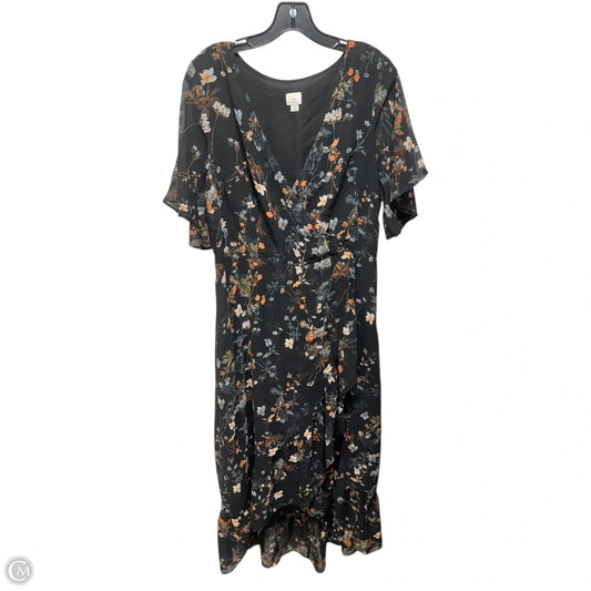 Dress Casual Midi By A New Day In Black, Size: Xl