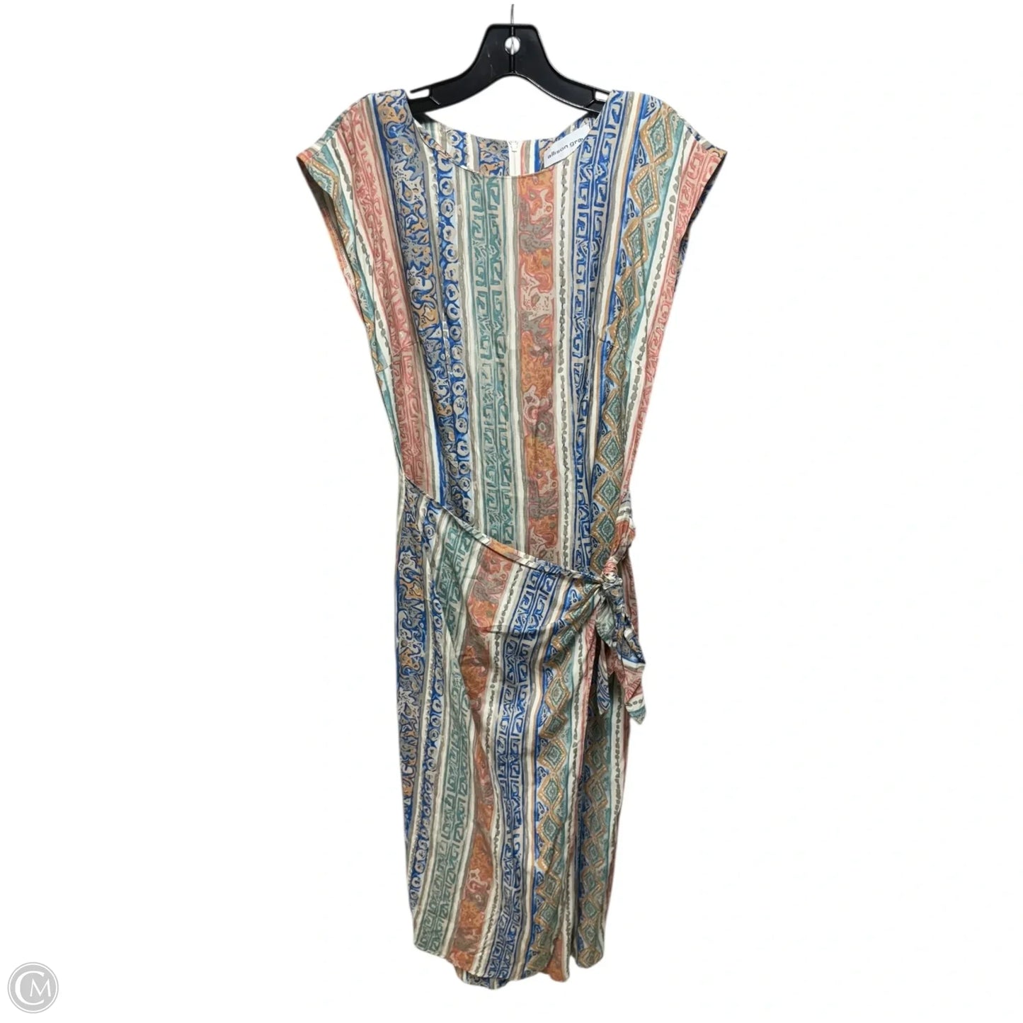 Side Tie Dress Casual Midi By Allison Gray In Multi-colored, Size: 8