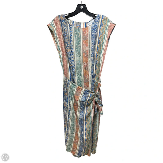 Side Tie Dress Casual Midi By Allison Gray In Multi-colored, Size: 8