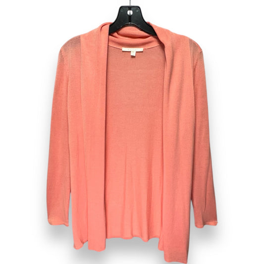 Sweater Cardigan By Cyrus Knits In Peach, Size: M