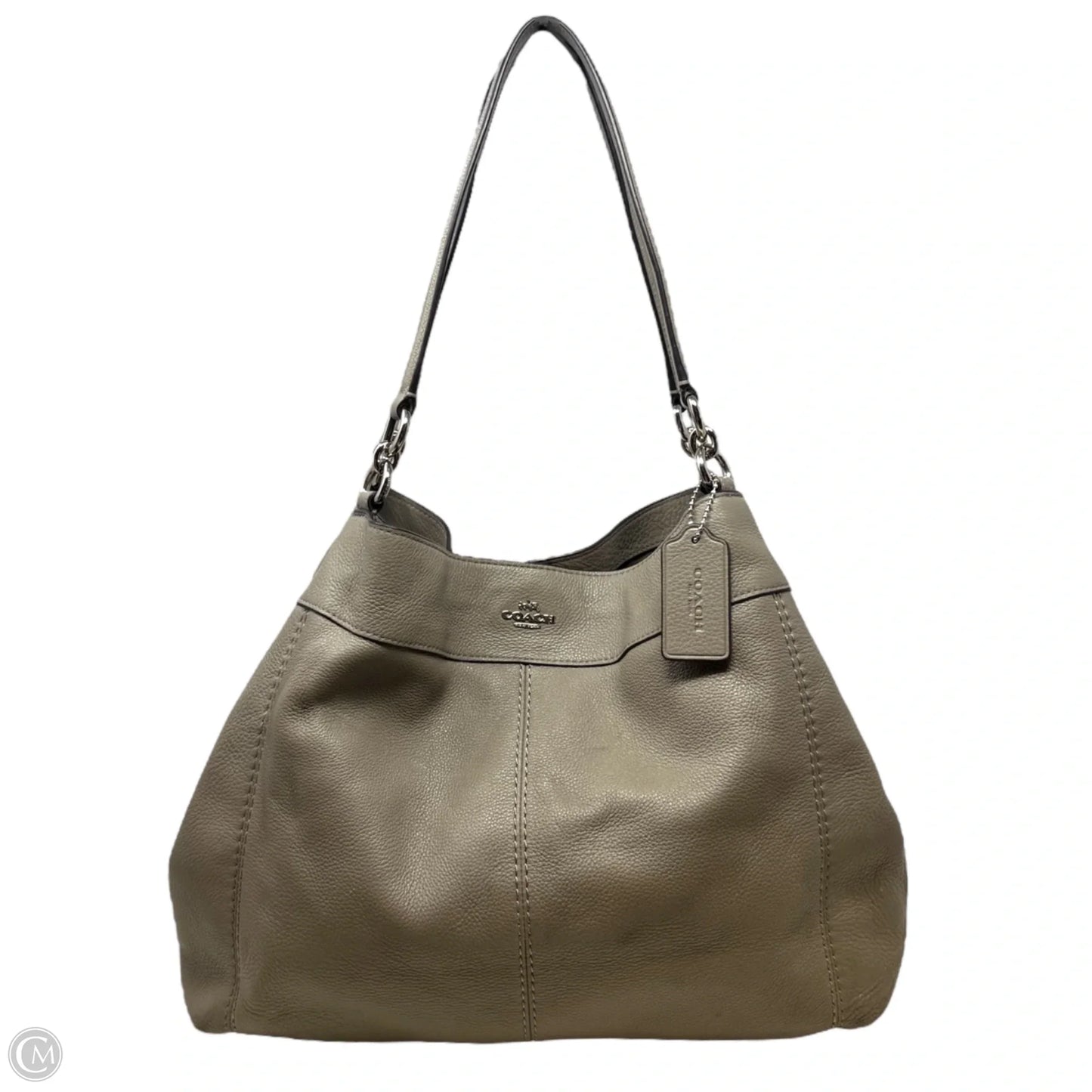 Lexy Pebble Leather Shoulder Bag Designer By Coach, Size: Large