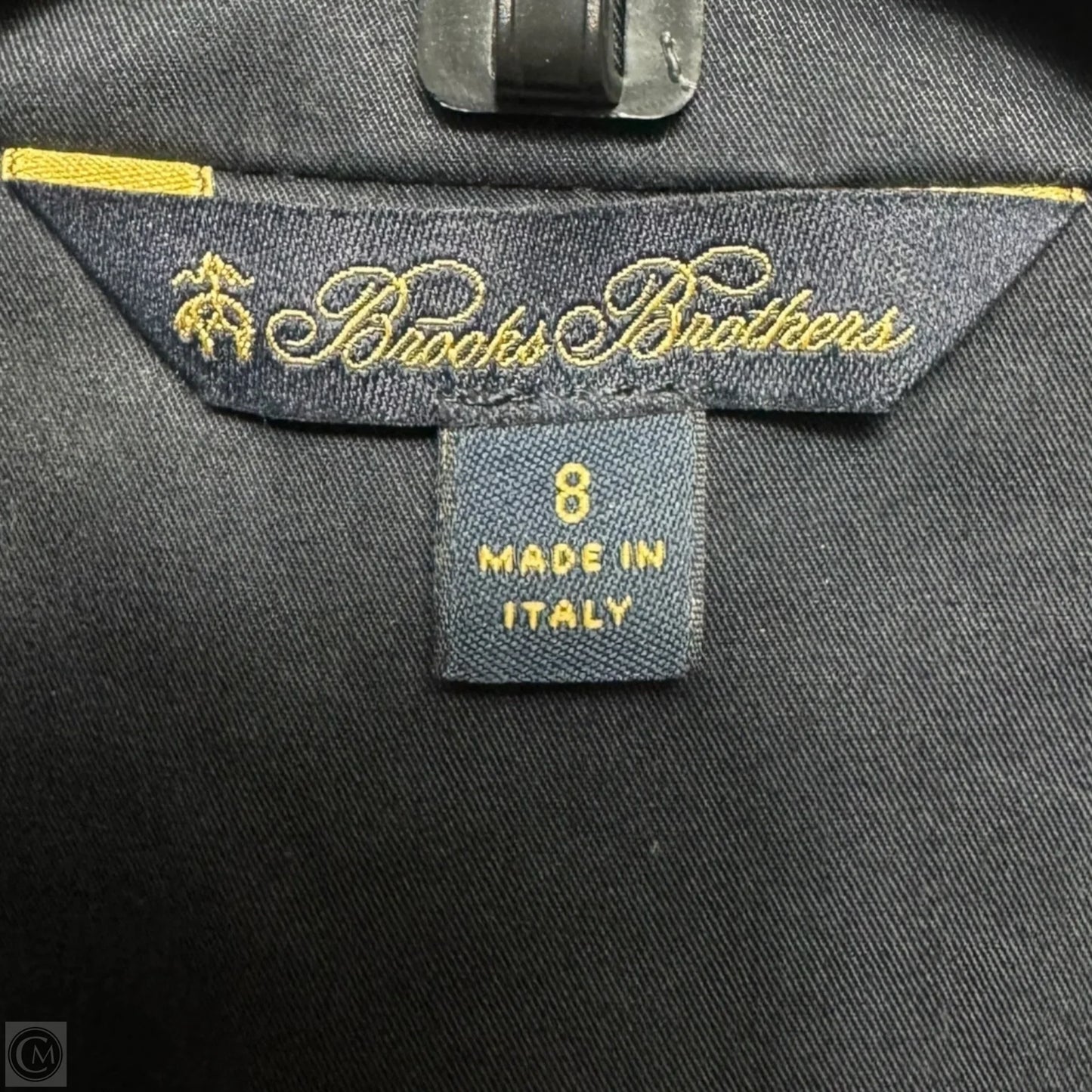 Coat Trench Coat By Brooks Brothers In Navy, Size: 8