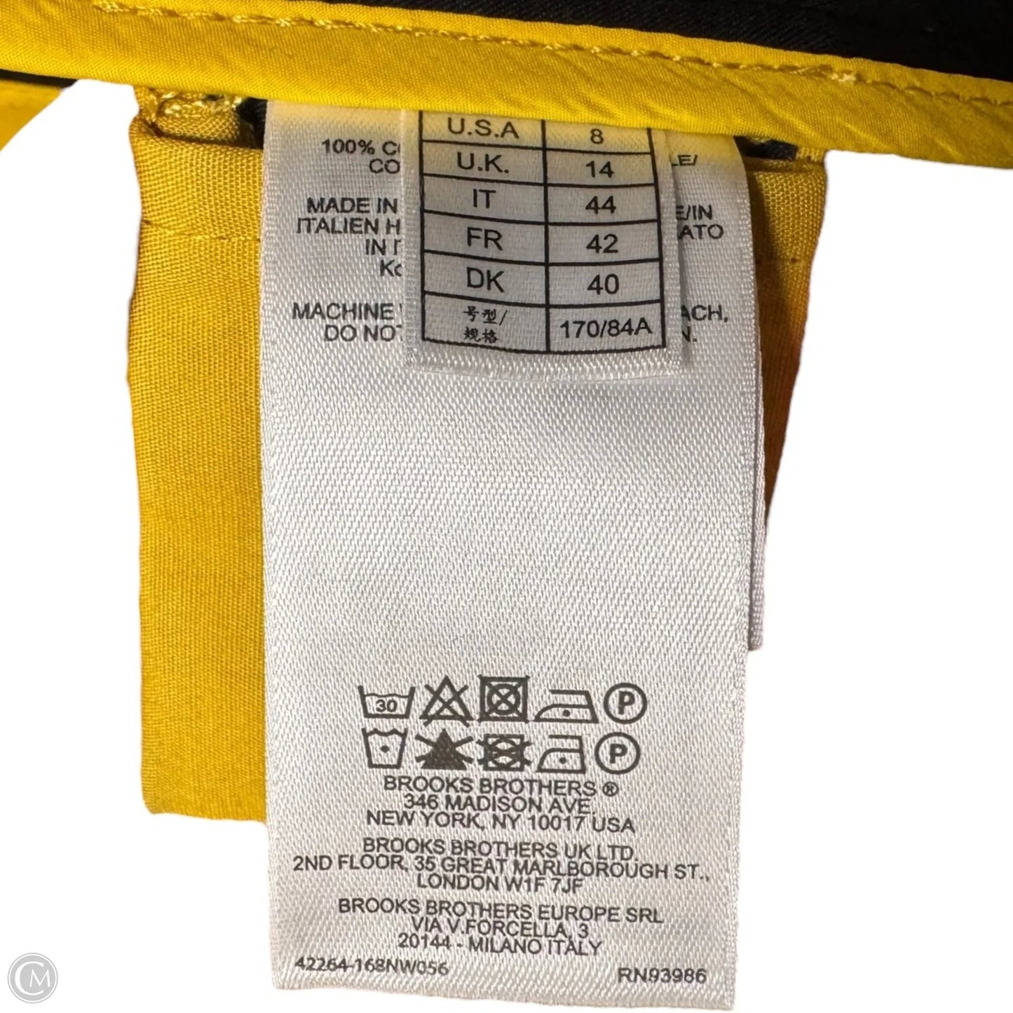 Coat Trench Coat By Brooks Brothers In Navy, Size: 8