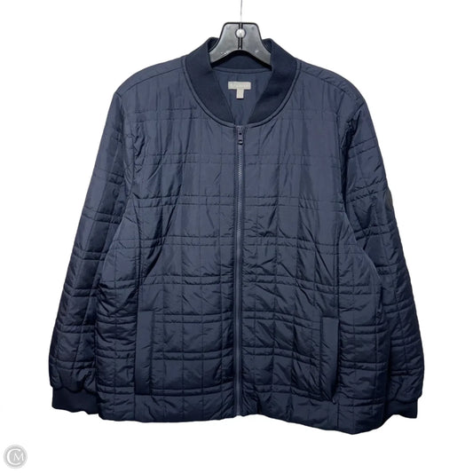 Jacket Puffer & Quilted By Talbots In Navy, Size: Xl