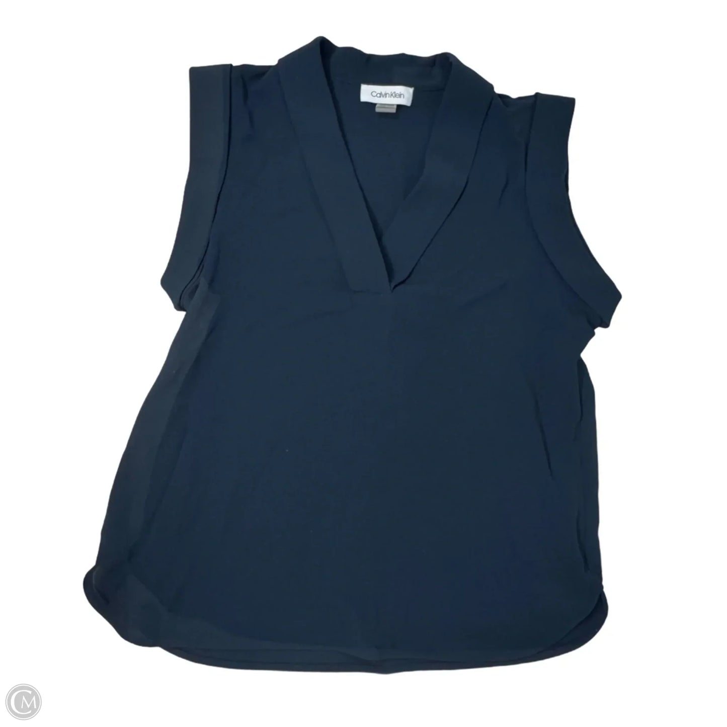 Top Sleeveless By Calvin Klein In Navy, Size: Xs