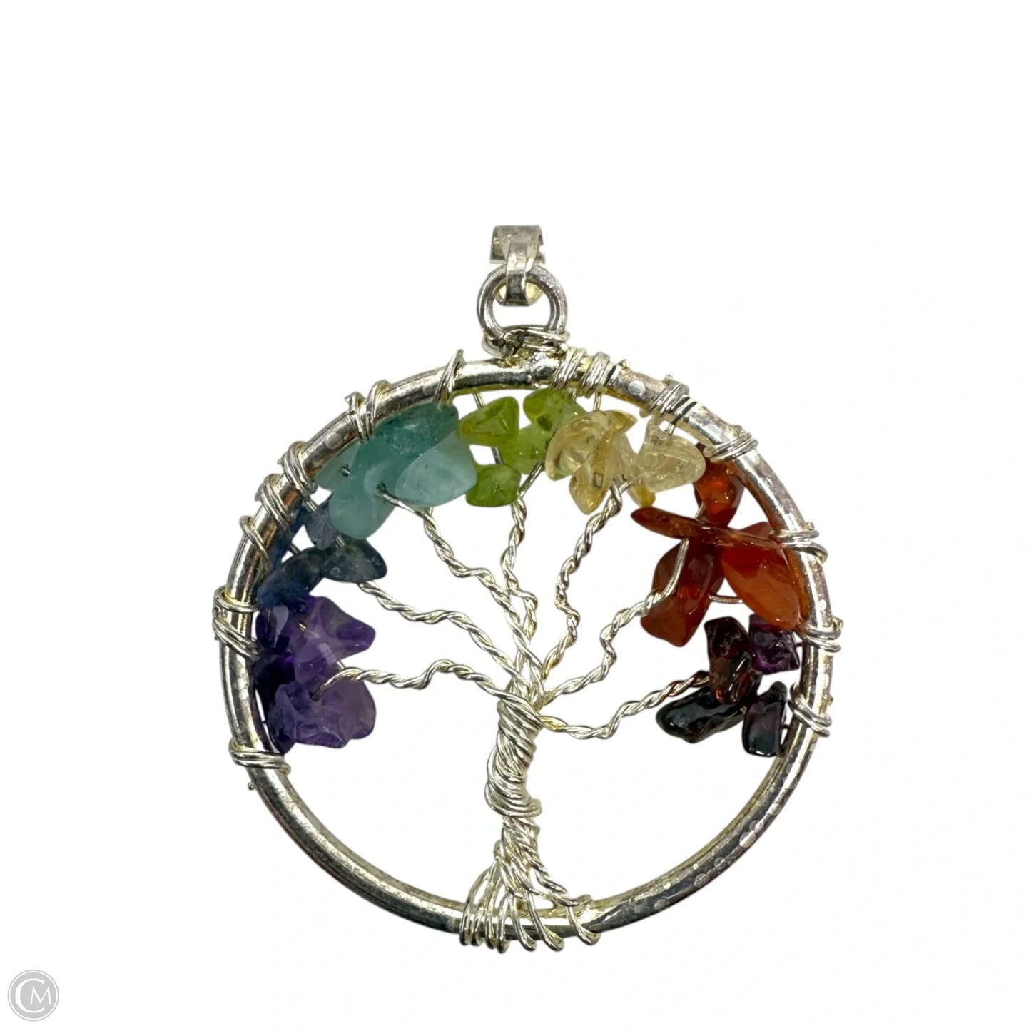 Natural Stone Bead Tree Of Life Pendant
