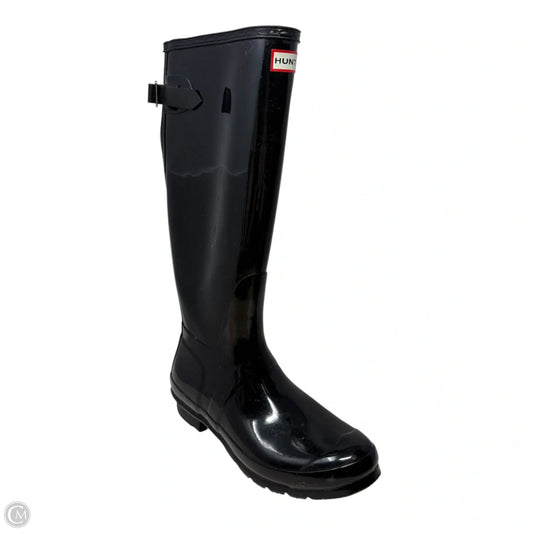 Original Tall Gloss Rain Boots By Hunter In Black, Size: 9