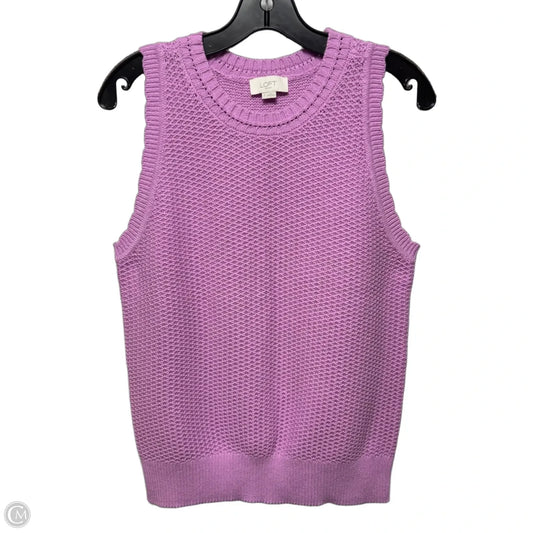 Vest Sweater By Loft In Pink, Size: L