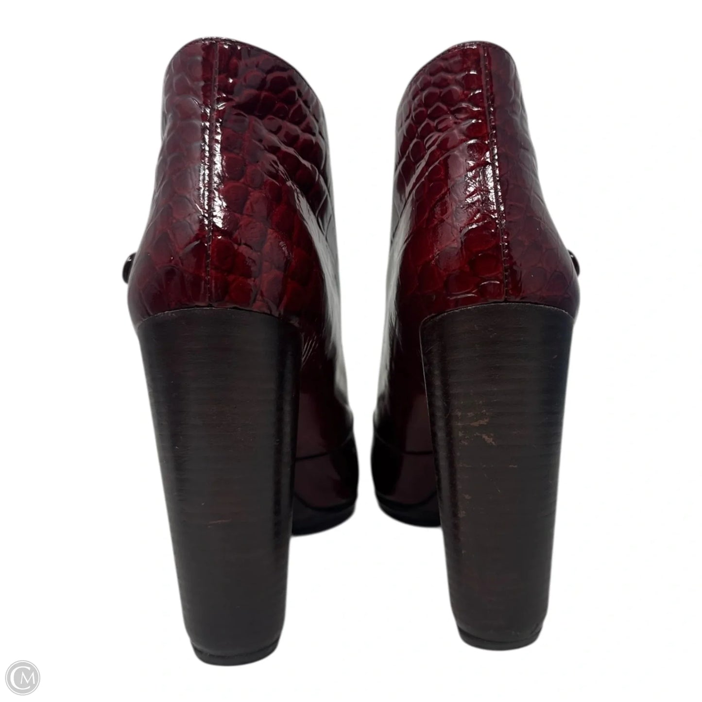 Delft Cornelia Croc Ankle Boots Luxury Designer By Louis Vuitton In Red, Size: 9 (IT 39)