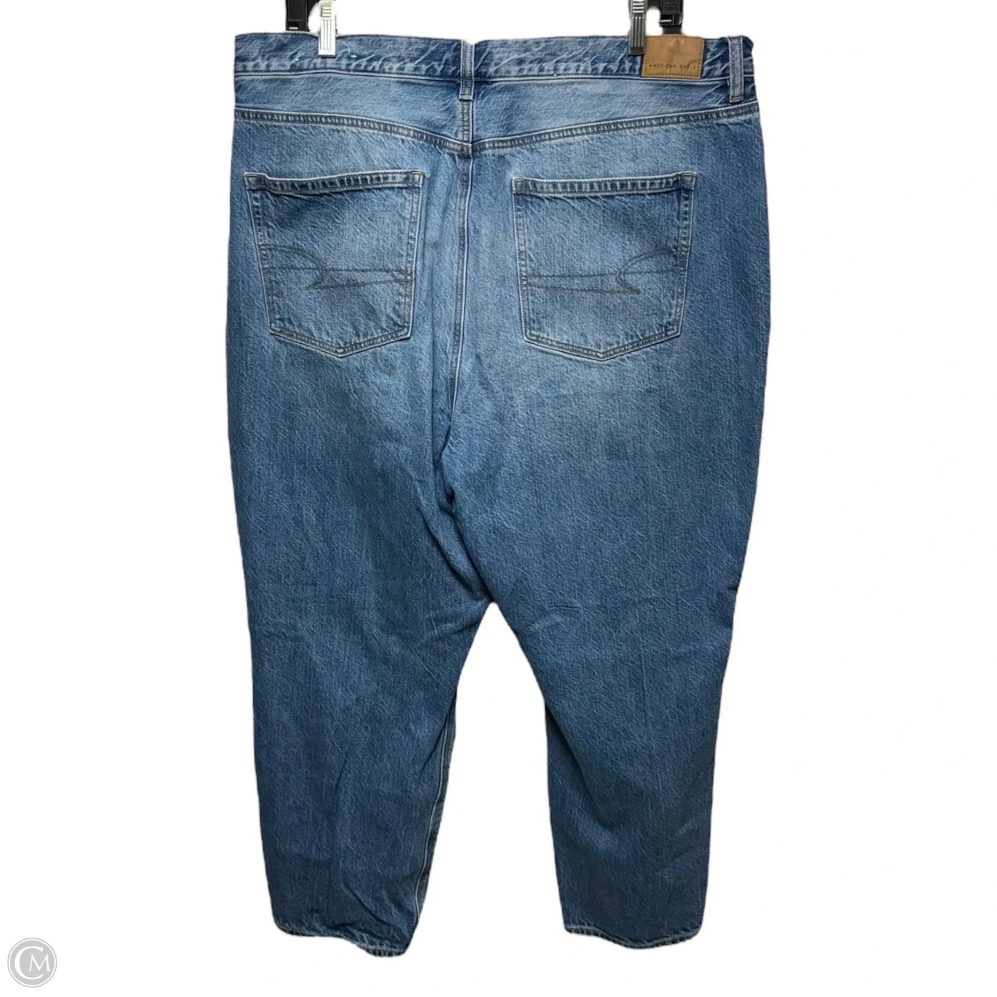Highest Rise Mom Jean short By American Eagle In Blue Denim, Size: 18