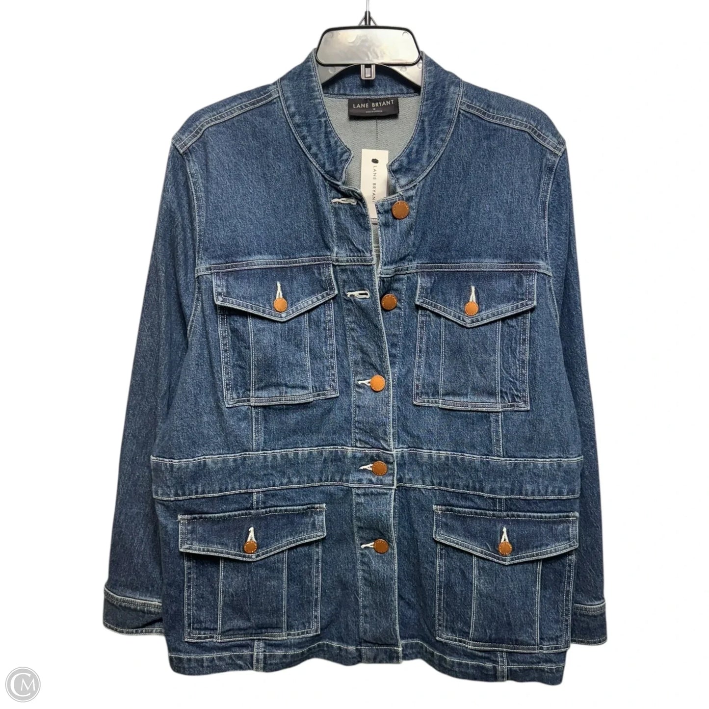 Jacket Denim By Lane Bryant In Blue Denim, Size: 18