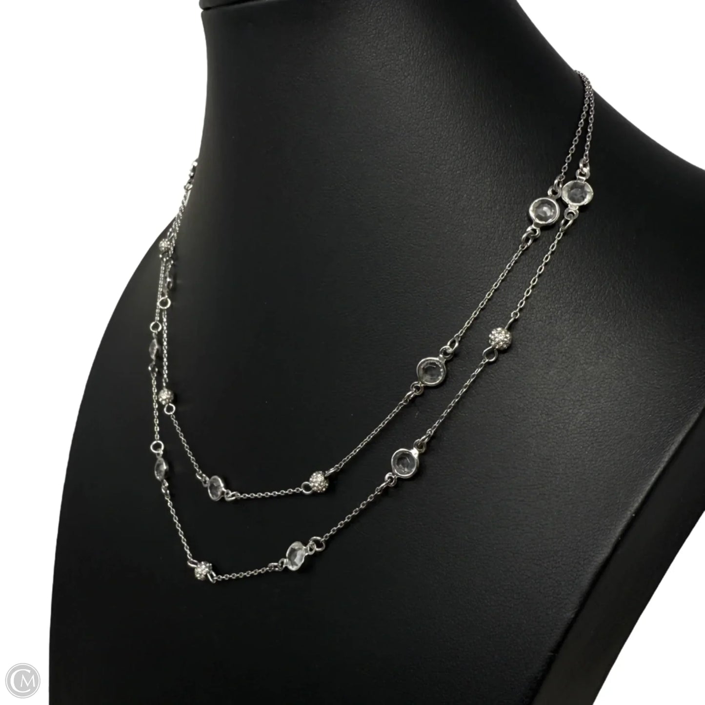 Double Layer Crystal Station Necklace By Ann Taylor Factory