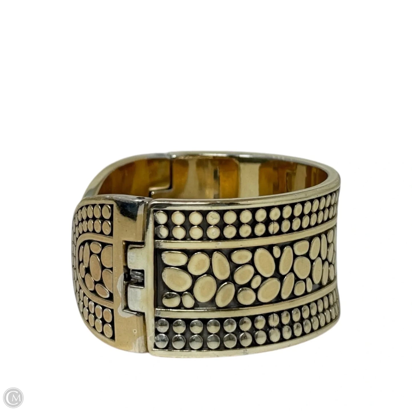 Pebble Double Hinged Bangle Bracelet Cuff By Brighton