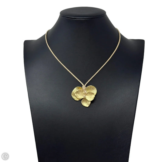 Gold Tone Floral Pendant Necklace By Chico’s