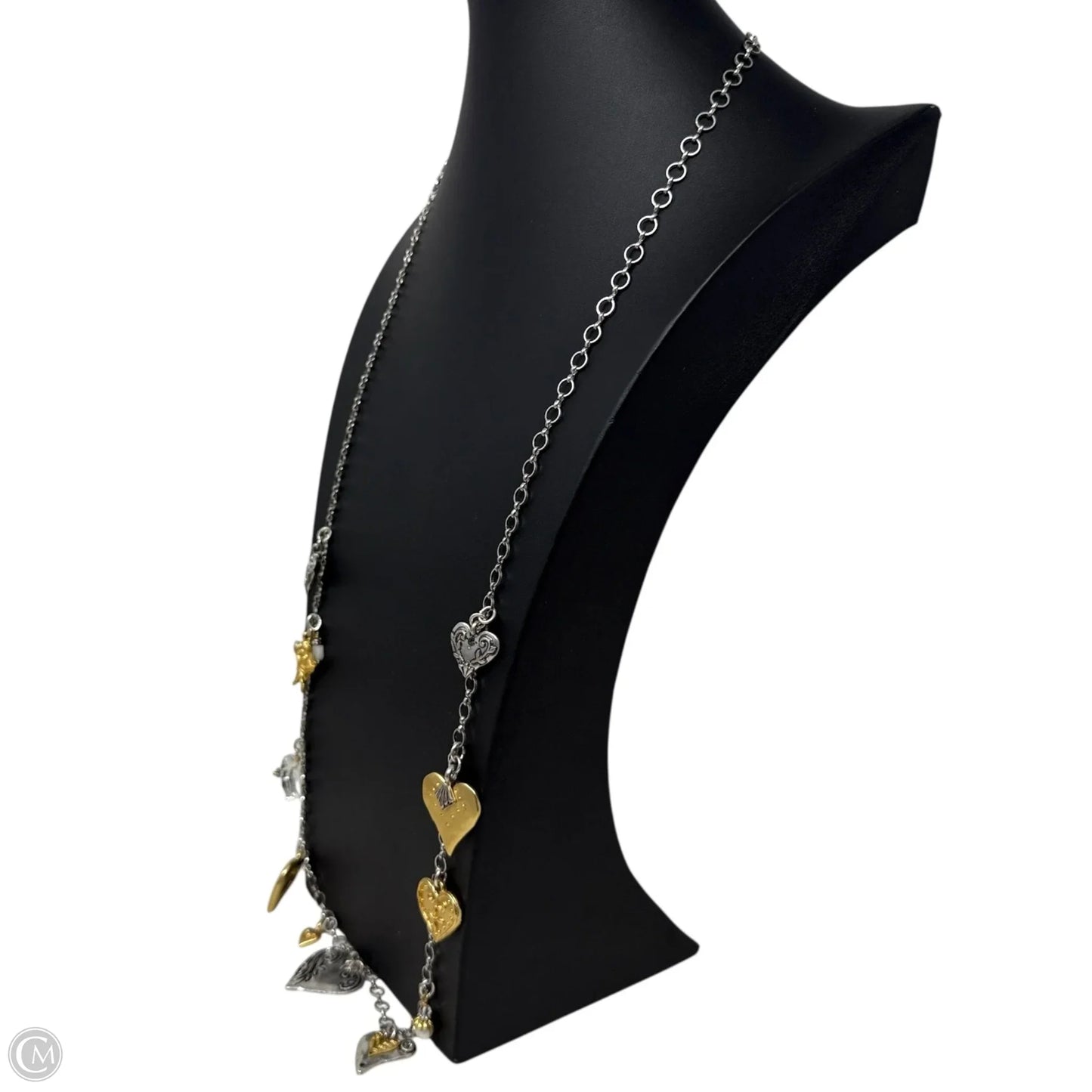 Mixed Metal Multi Heart Charm Long Necklace By Chico’s