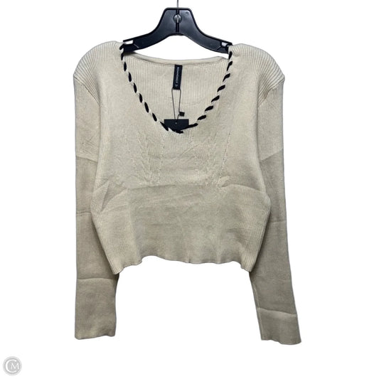 Sweater By Koan Daily In Cream, Size: Xl
