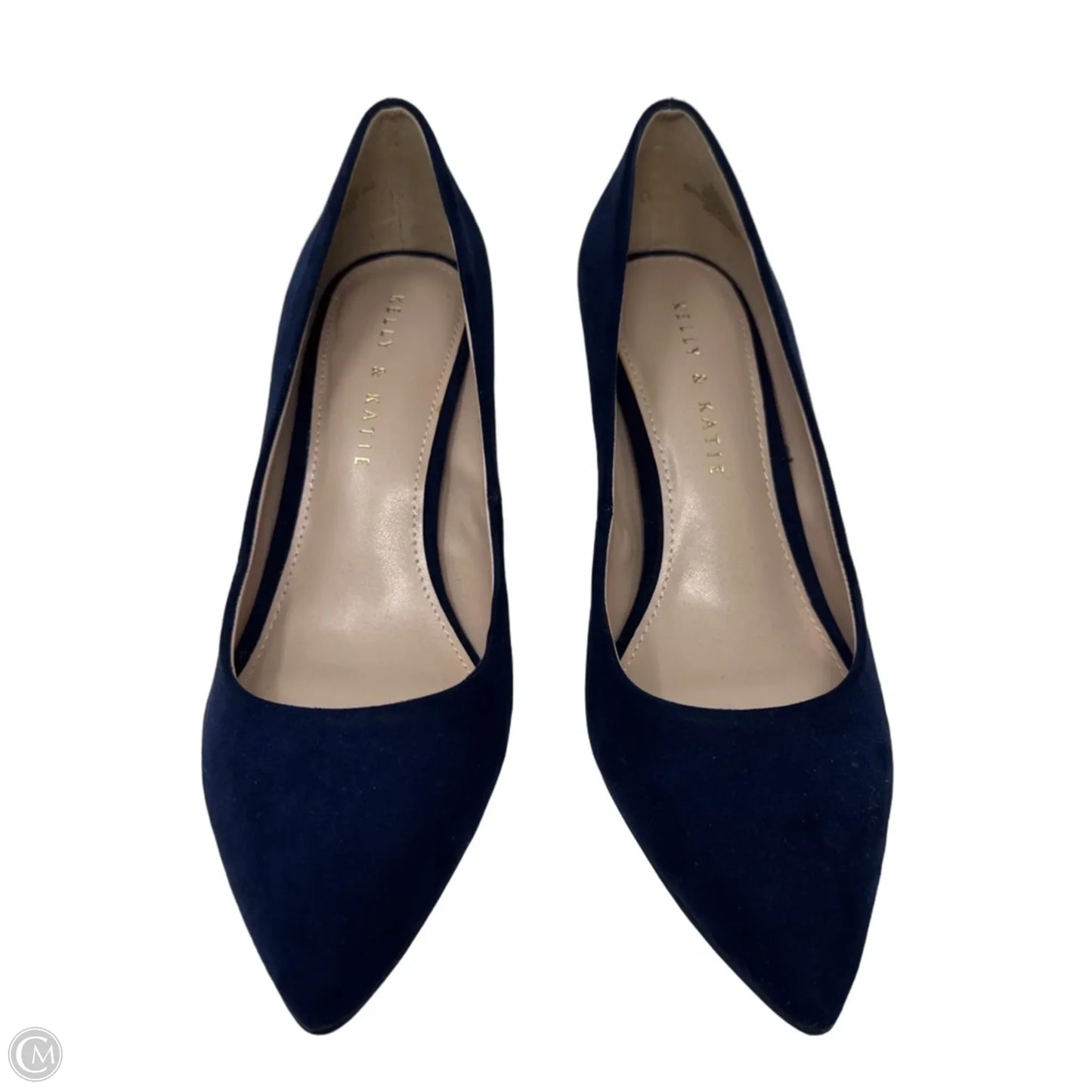 Misha Faux Suede Pumps By Kelly And Katie In Navy, Size: 7.5