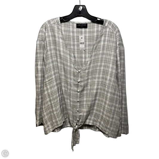 Top Long Sleeve By Lane Bryant In Plaid Pattern, Size: 16