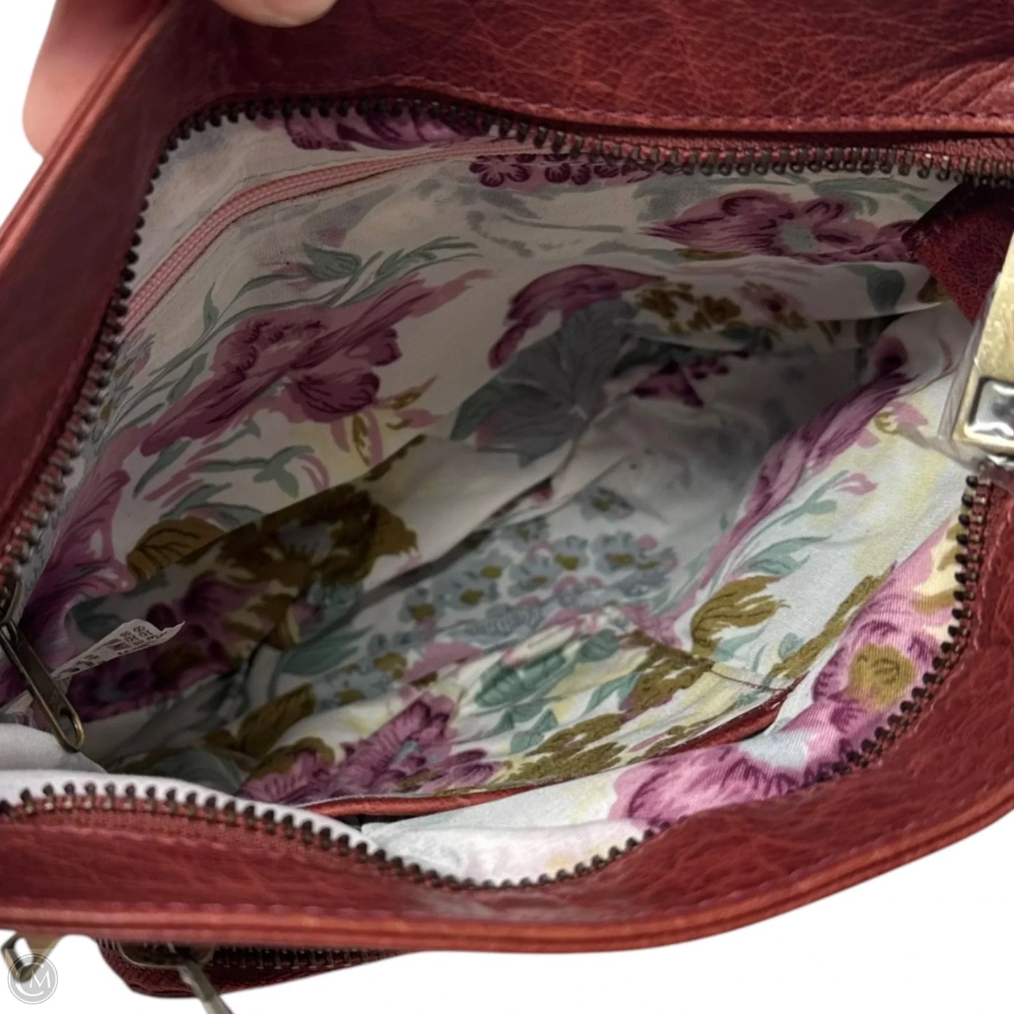 Leather Crossbody By Estalon, Size: Medium