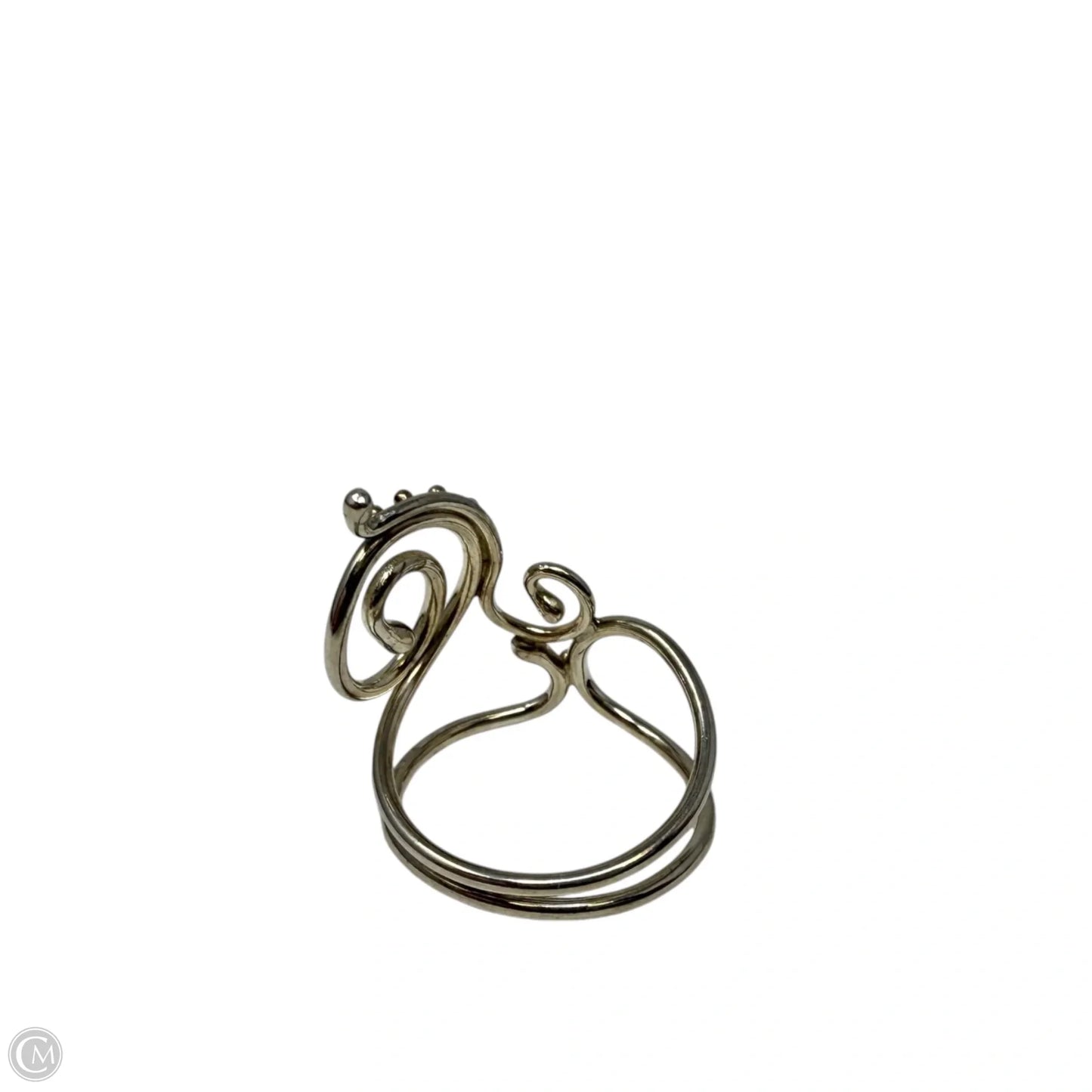 Silver Tone Wire Work Snail Ring, Size: 7
