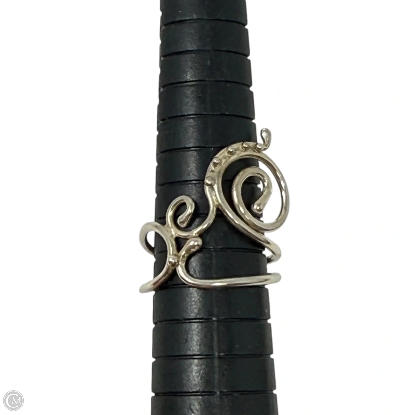 Silver Tone Wire Work Snail Ring, Size: 7