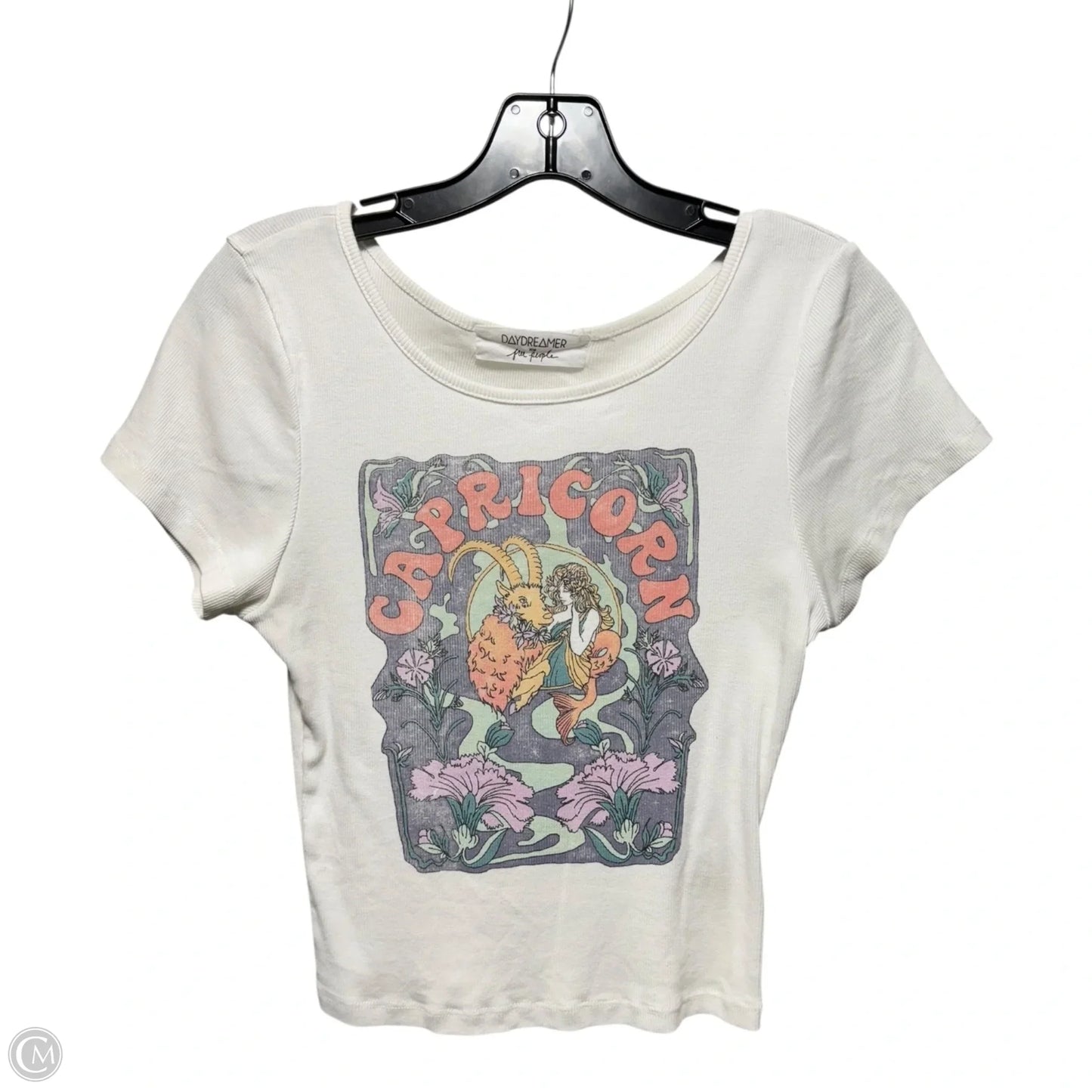 Capricorn Top Short Sleeve By Daydreamer for Free People In Animal Print, Size: L