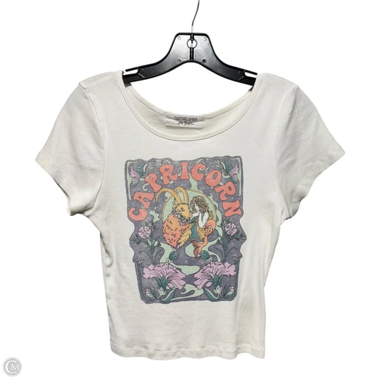 Capricorn Top Short Sleeve By Daydreamer for Free People In Animal Print, Size: L