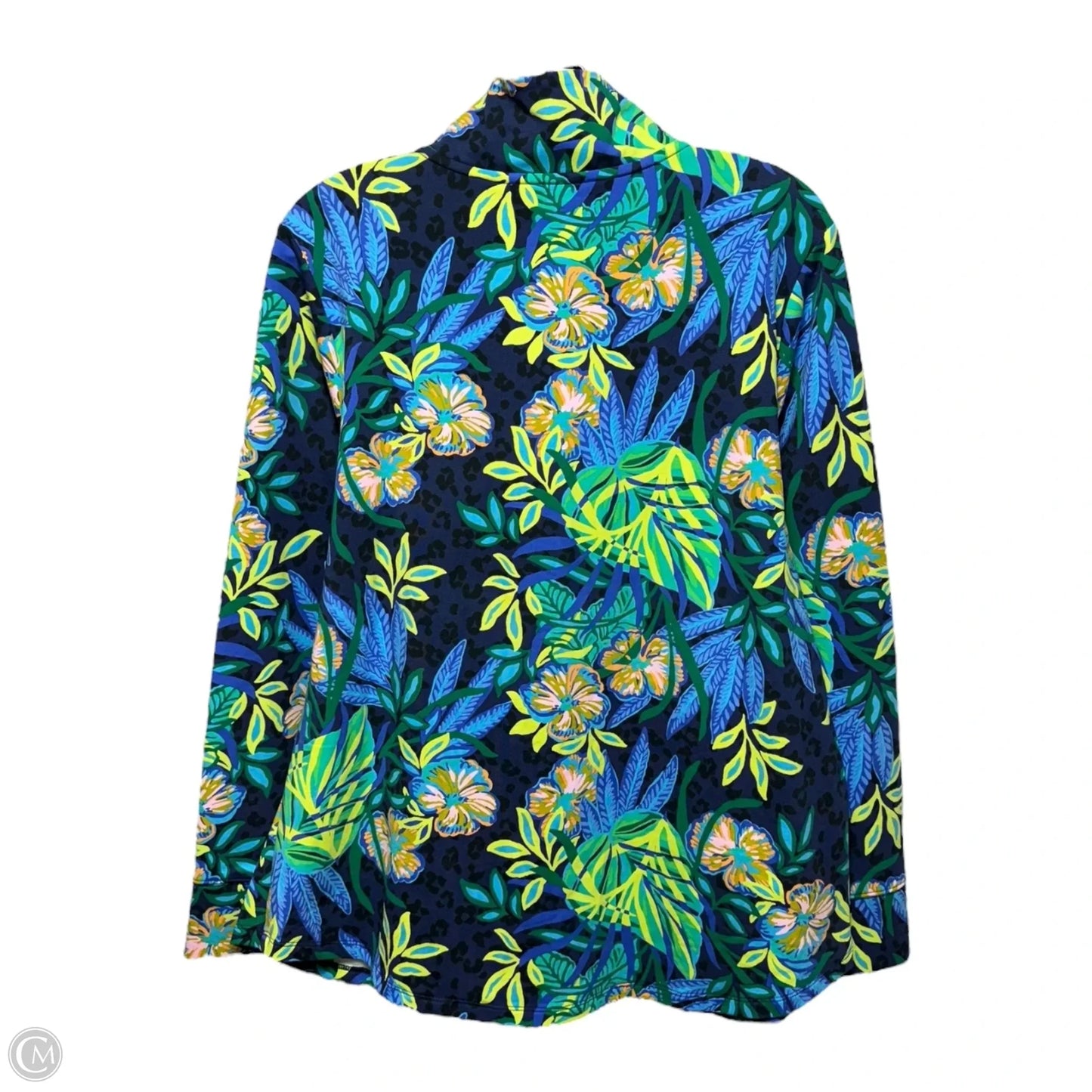Leona UPF 50+ Zip Up Jacket Designer By Lilly Pulitzer In Tropical Print, Size: Xl