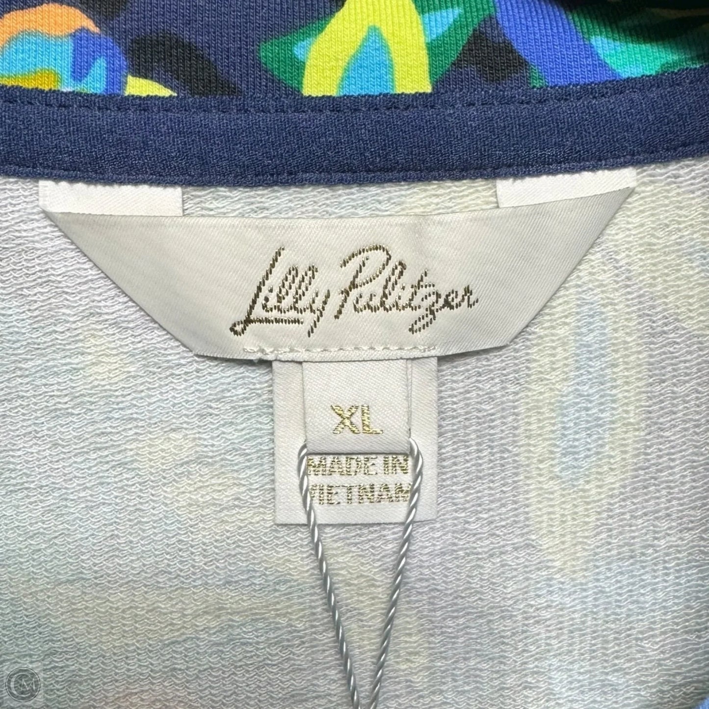 Leona UPF 50+ Zip Up Jacket Designer By Lilly Pulitzer In Tropical Print, Size: Xl