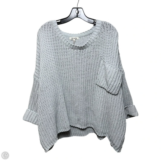 Chenille Sweater By Miracle In Grey, Size: M