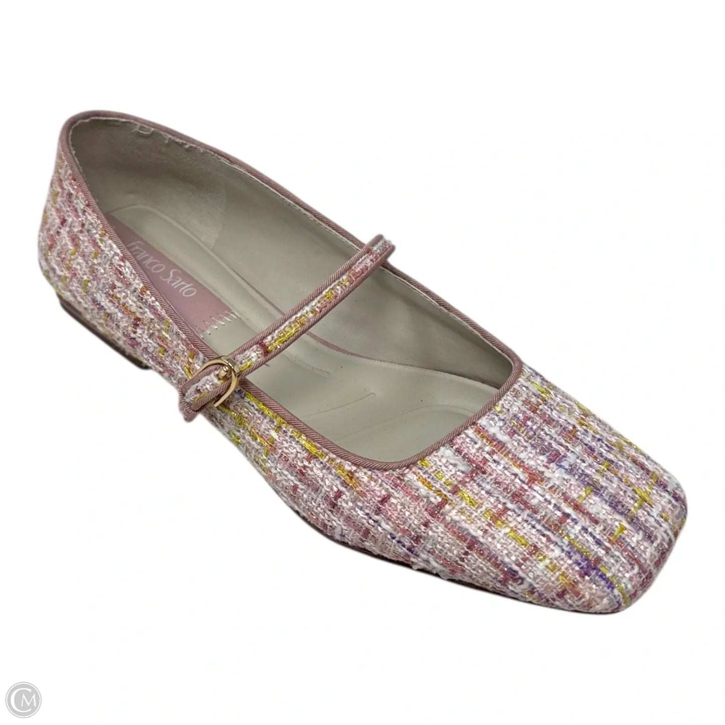 Tweed Shoes Flats By Franco Sarto In Pink, Size: 7