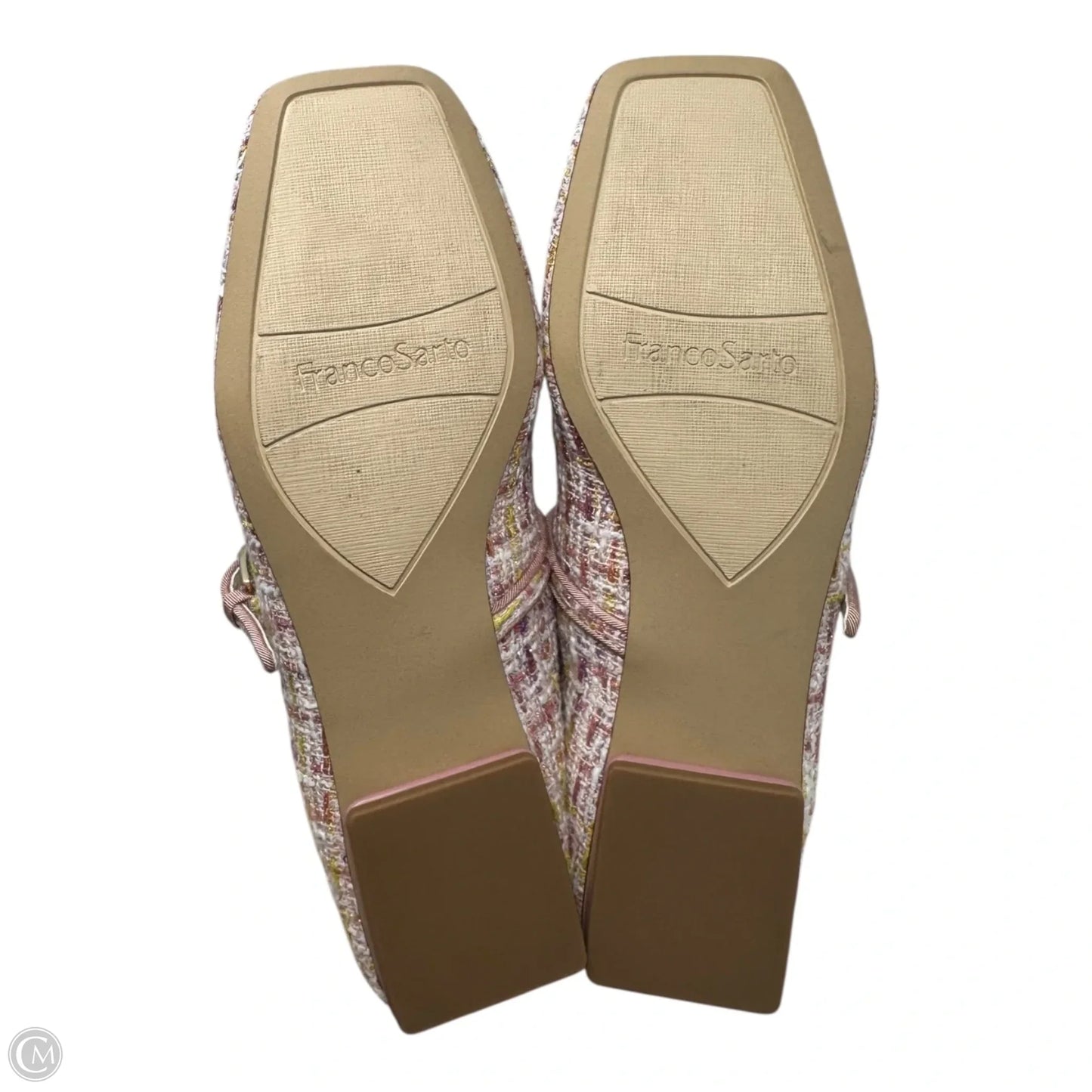 Tweed Shoes Flats By Franco Sarto In Pink, Size: 7
