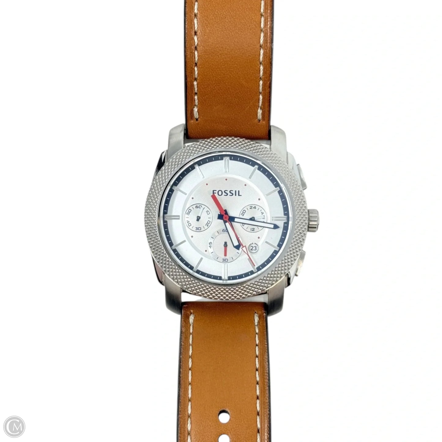 Machine Chronograph FS5063 Leather Strap Watch By Fossil
