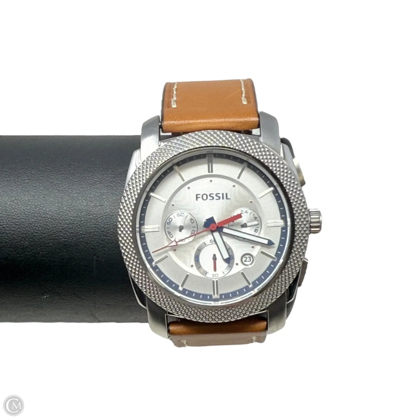 Machine Chronograph FS5063 Leather Strap Watch By Fossil