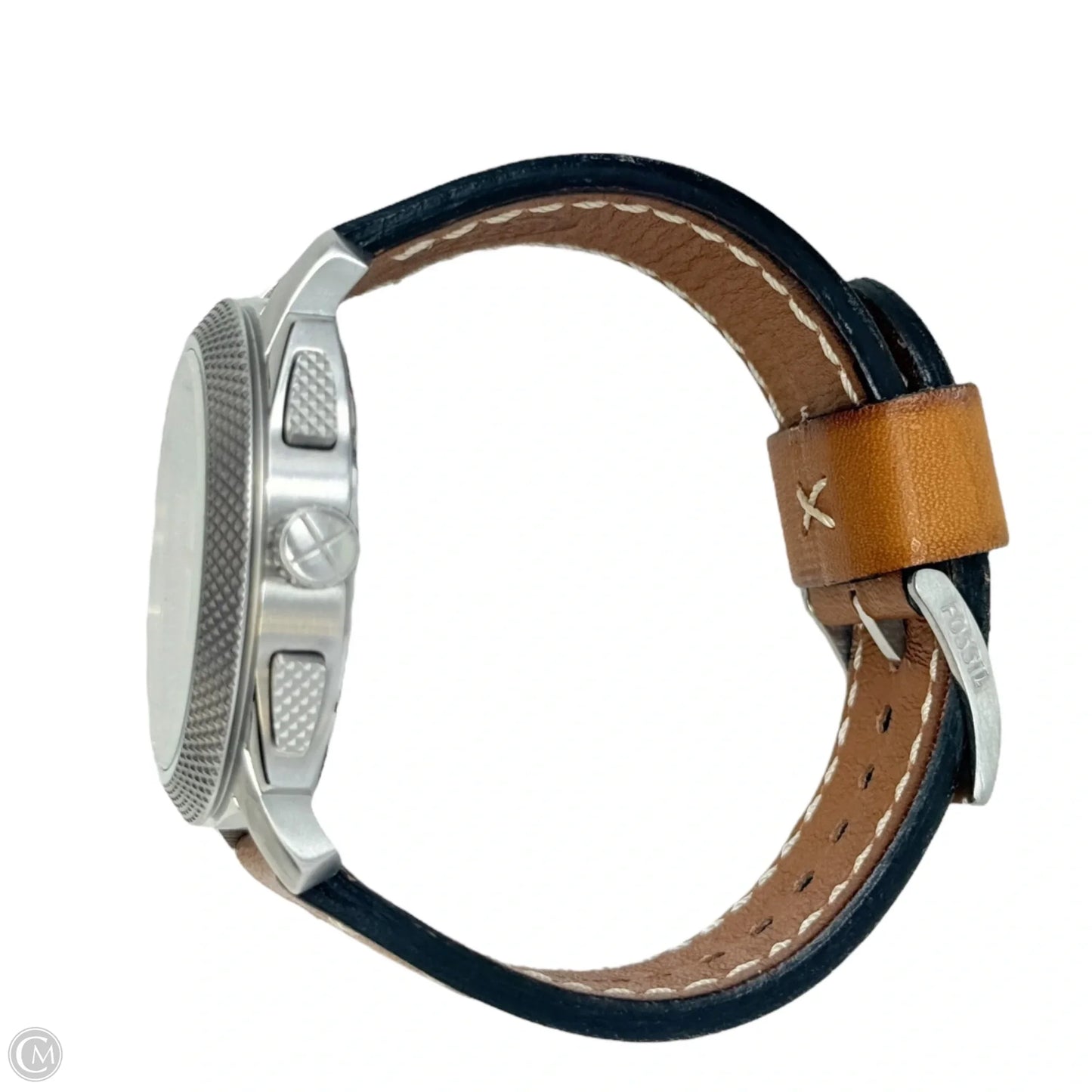 Machine Chronograph FS5063 Leather Strap Watch By Fossil