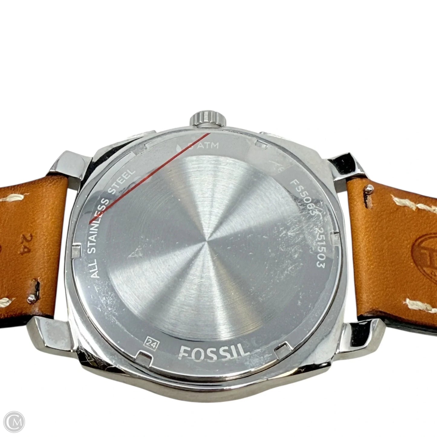 Machine Chronograph FS5063 Leather Strap Watch By Fossil