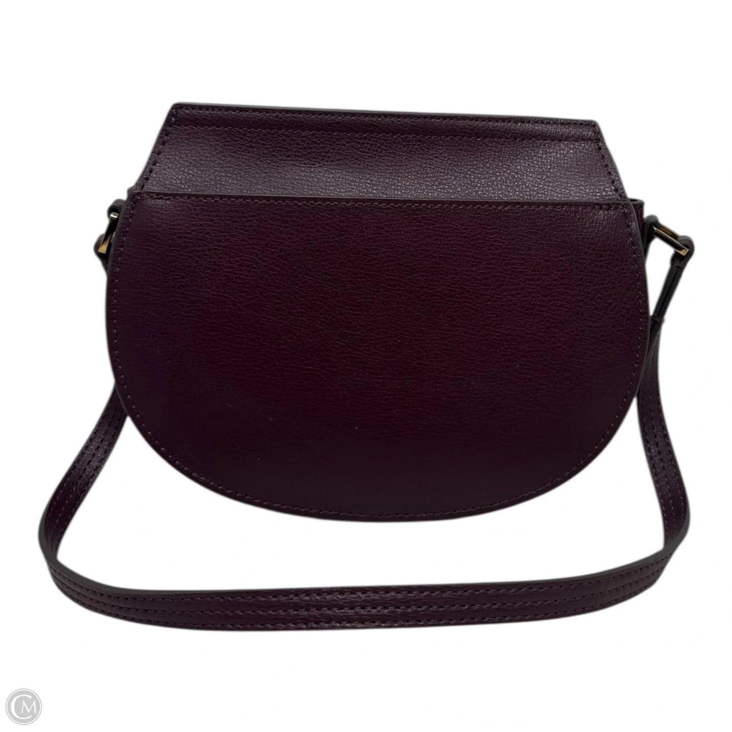 Suede Saddle Shoulder Handbag Designer By Karl Lagerfeld, Size: Small