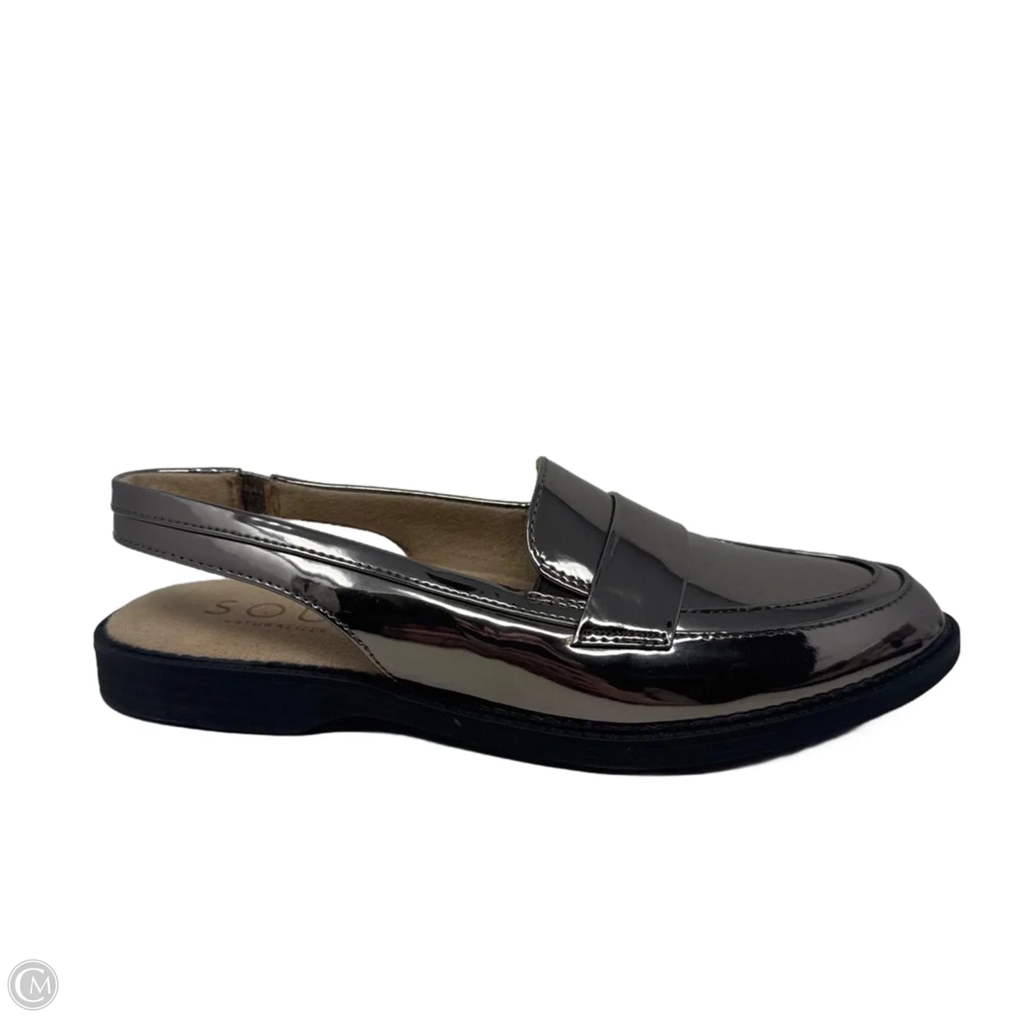 Metallic Slingback Loafers Shoes Flats By Naturalizer In Bronze, Size: 7