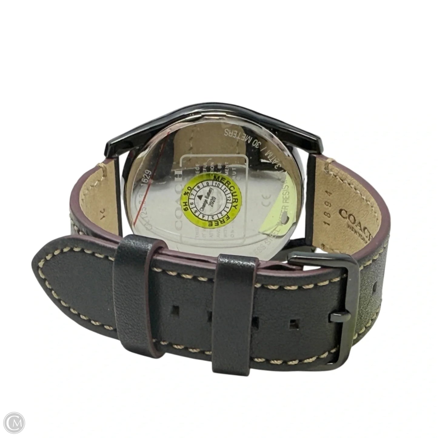 Preston Black Dial Watch By Coach