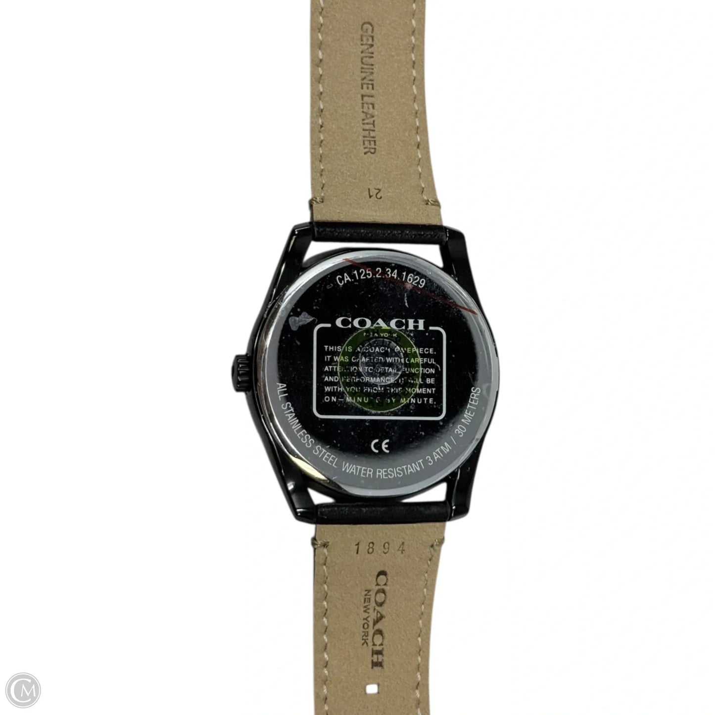 Preston Black Dial Watch By Coach