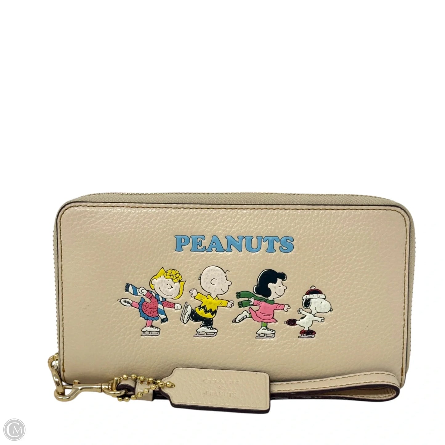 CF219 Peanuts Friends Long Zip Around Wallet Designer By Coach X Peanuts, Size: Large