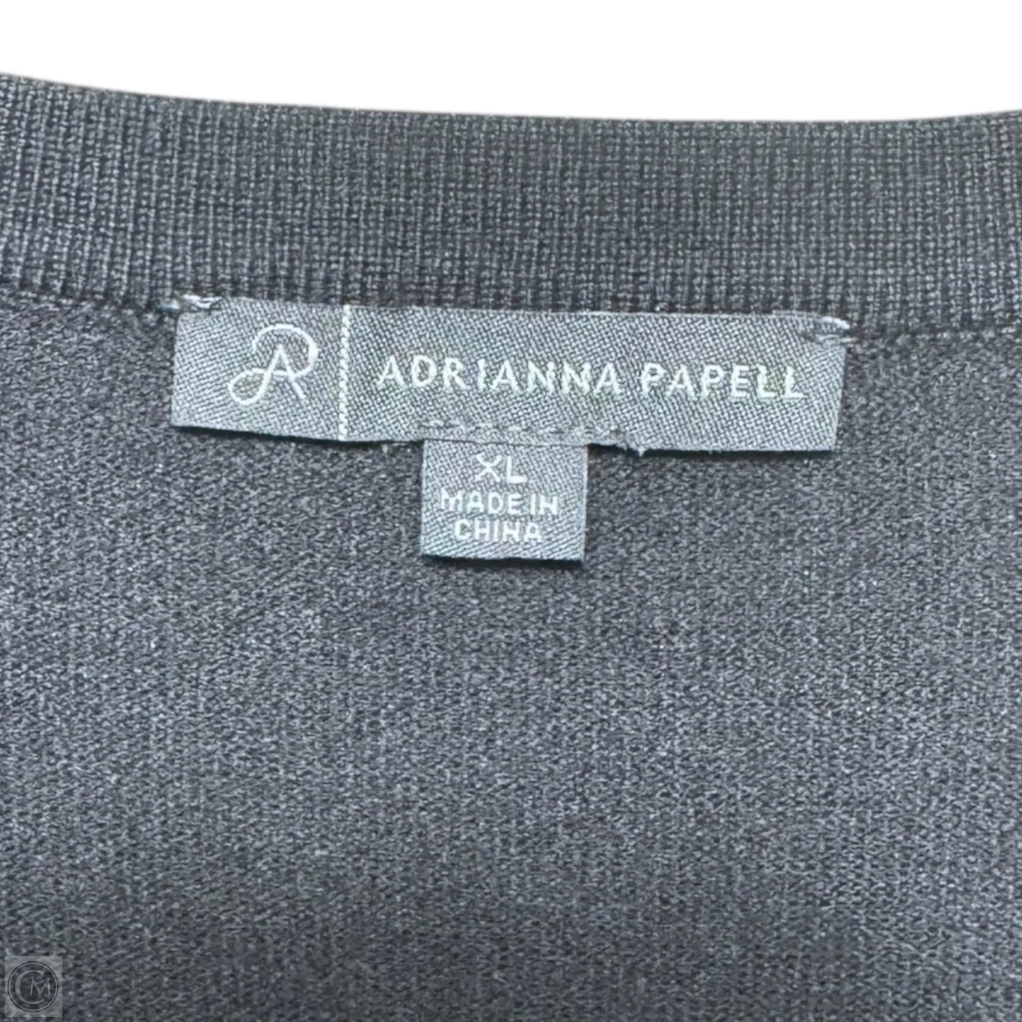 Puff Sleeve Pearly Embellished Sweater By Adrianna Papell In Black, Size: XL