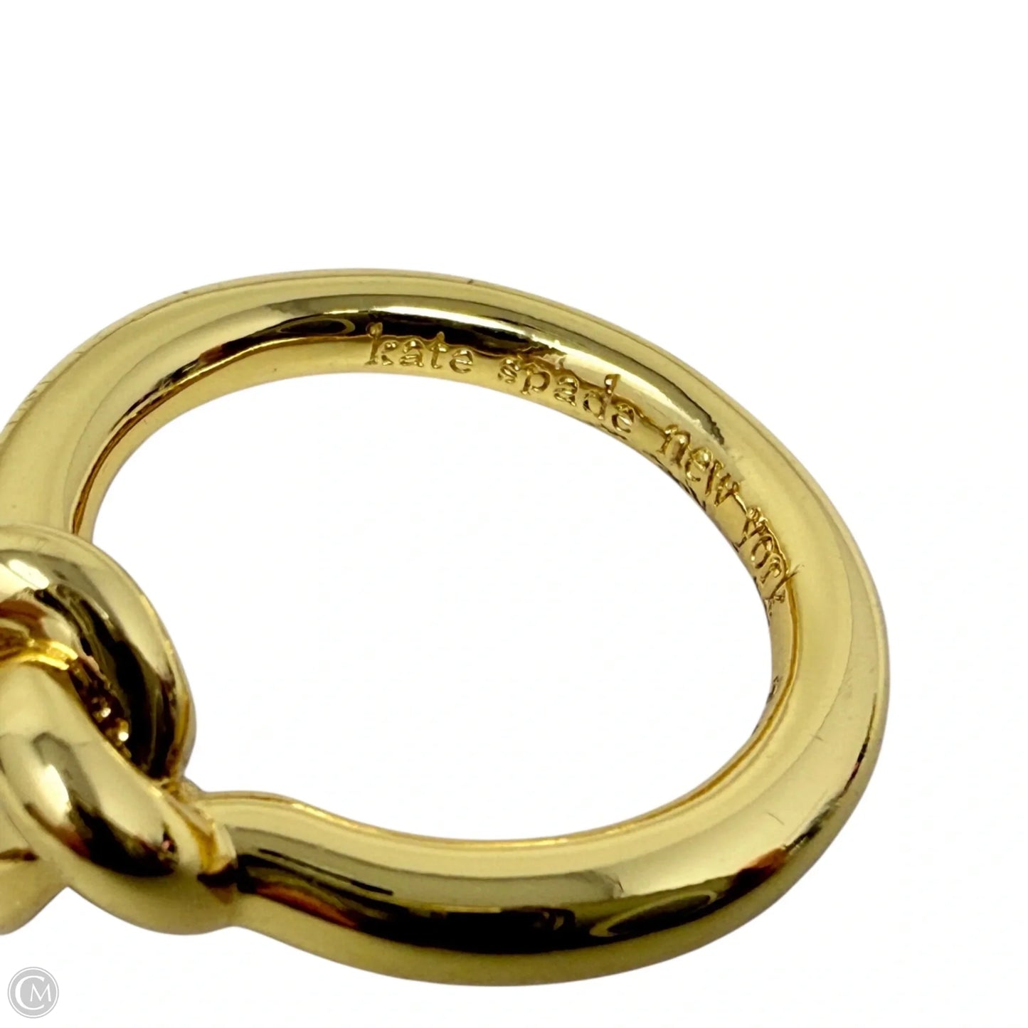 Gold Tone Double Knot Ring Designer By Kate Spade, Size: 7