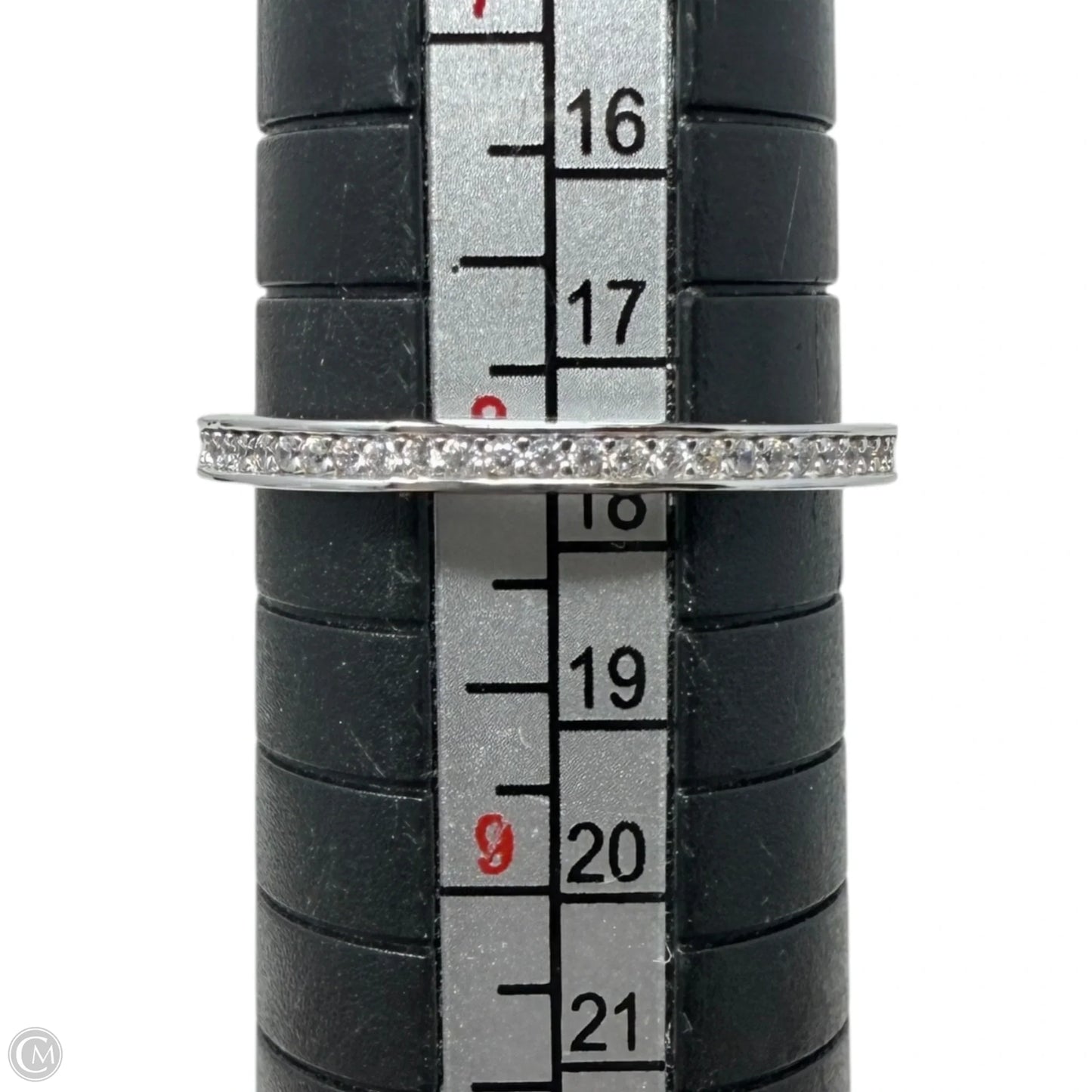 Sterling Silver & CZ Eternity Band Ring, Size: 8