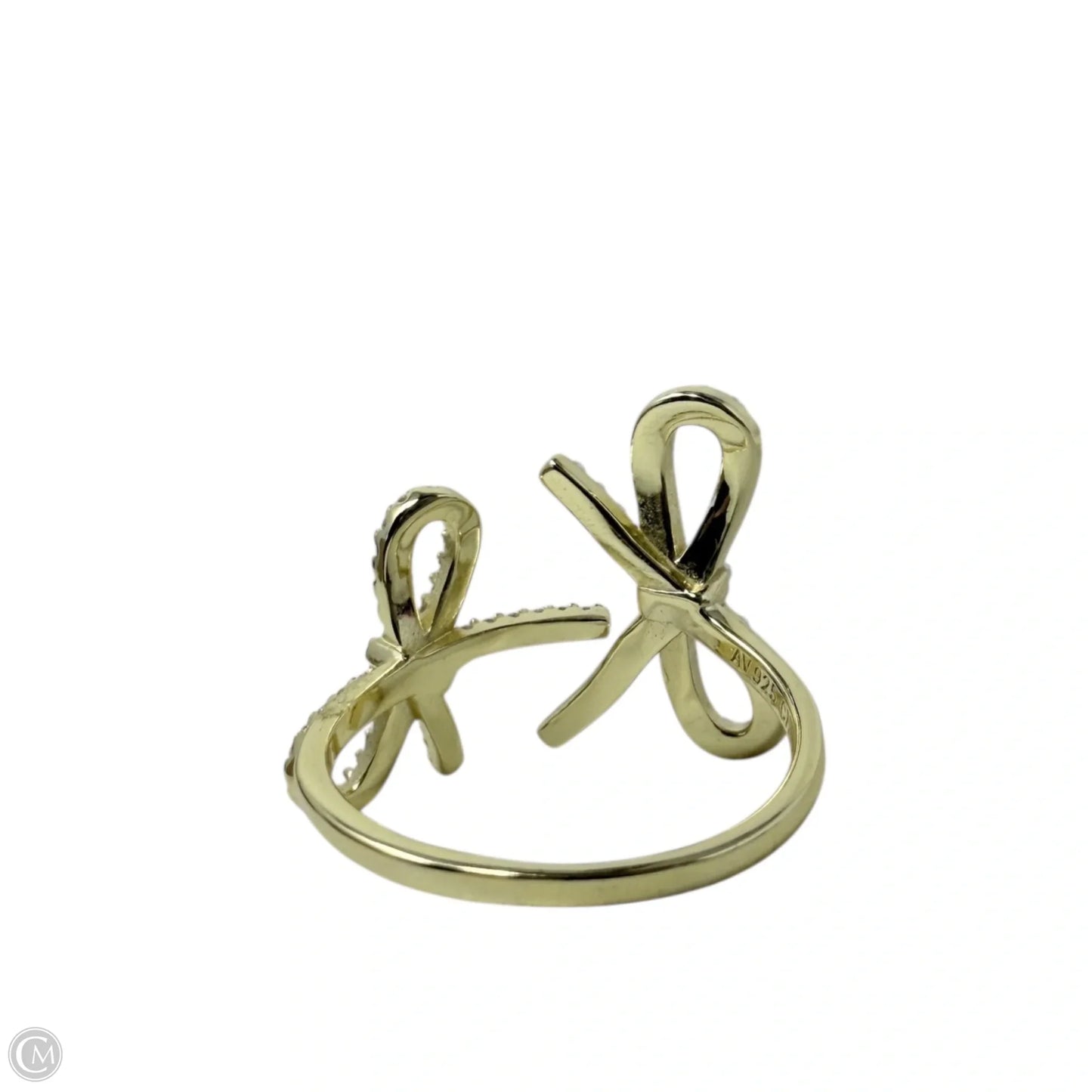 Gold Over Sterling Silver Adjustable Multi Bow Ring