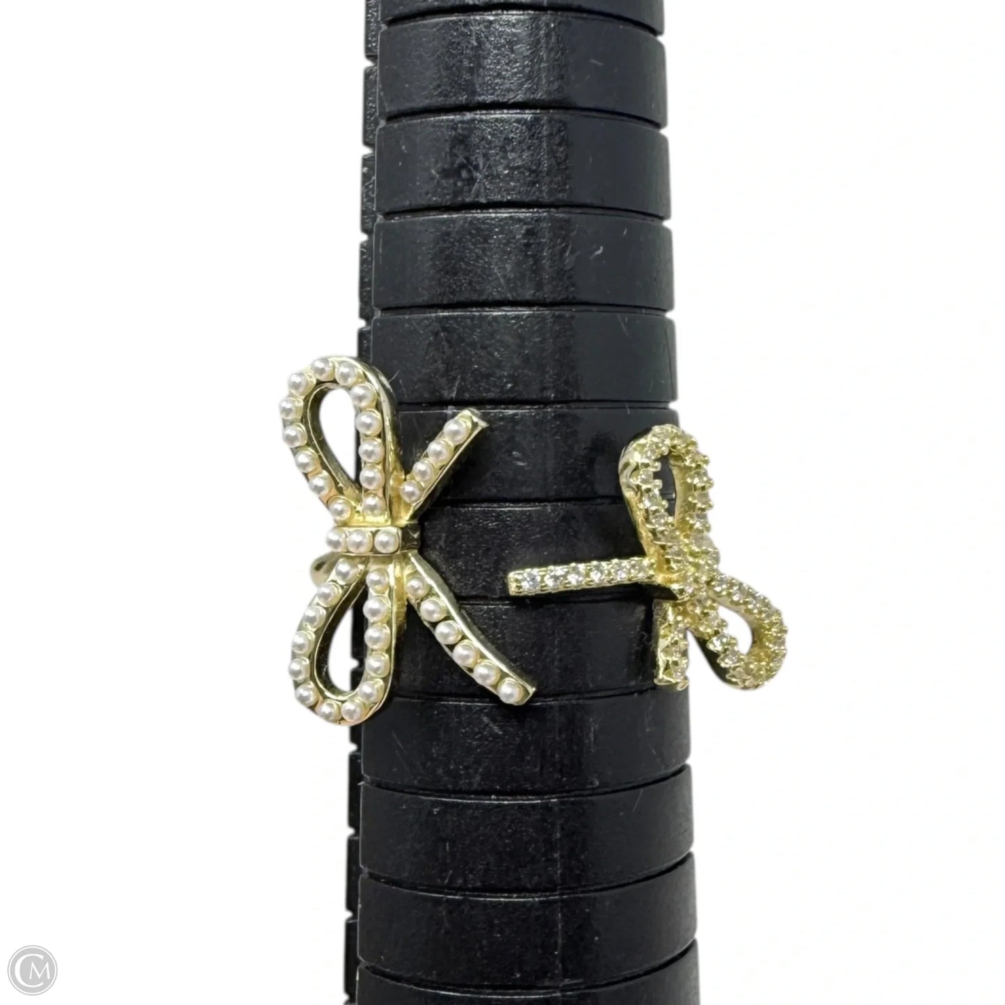 Gold Over Sterling Silver Adjustable Multi Bow Ring