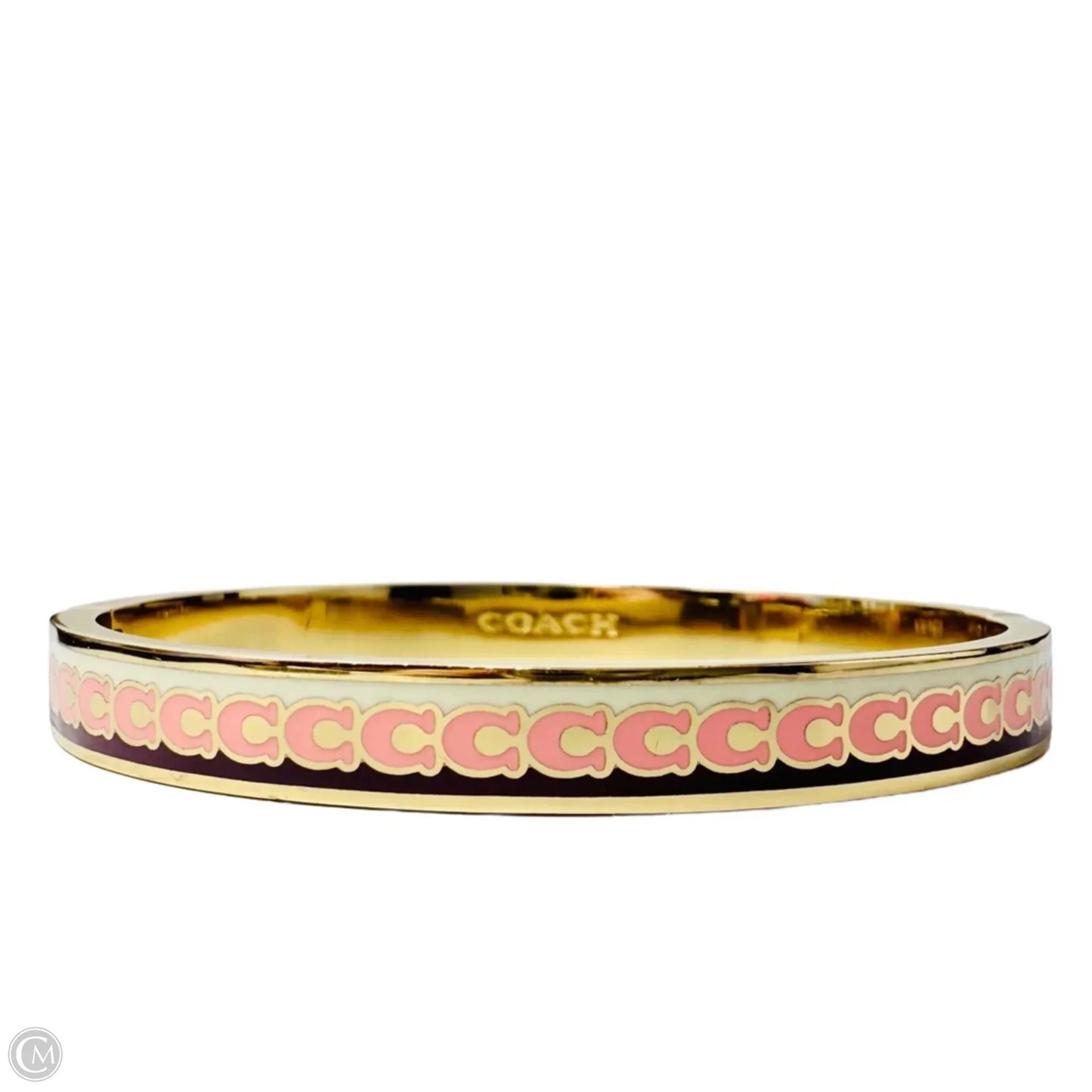 6 MM Signature Enamel Bangle Bracelet Designer By Coach