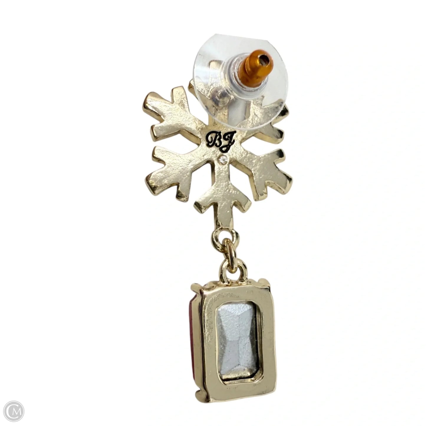 Iridescent Crystal Snowflake Dangle Earrings By Betsey Johnson