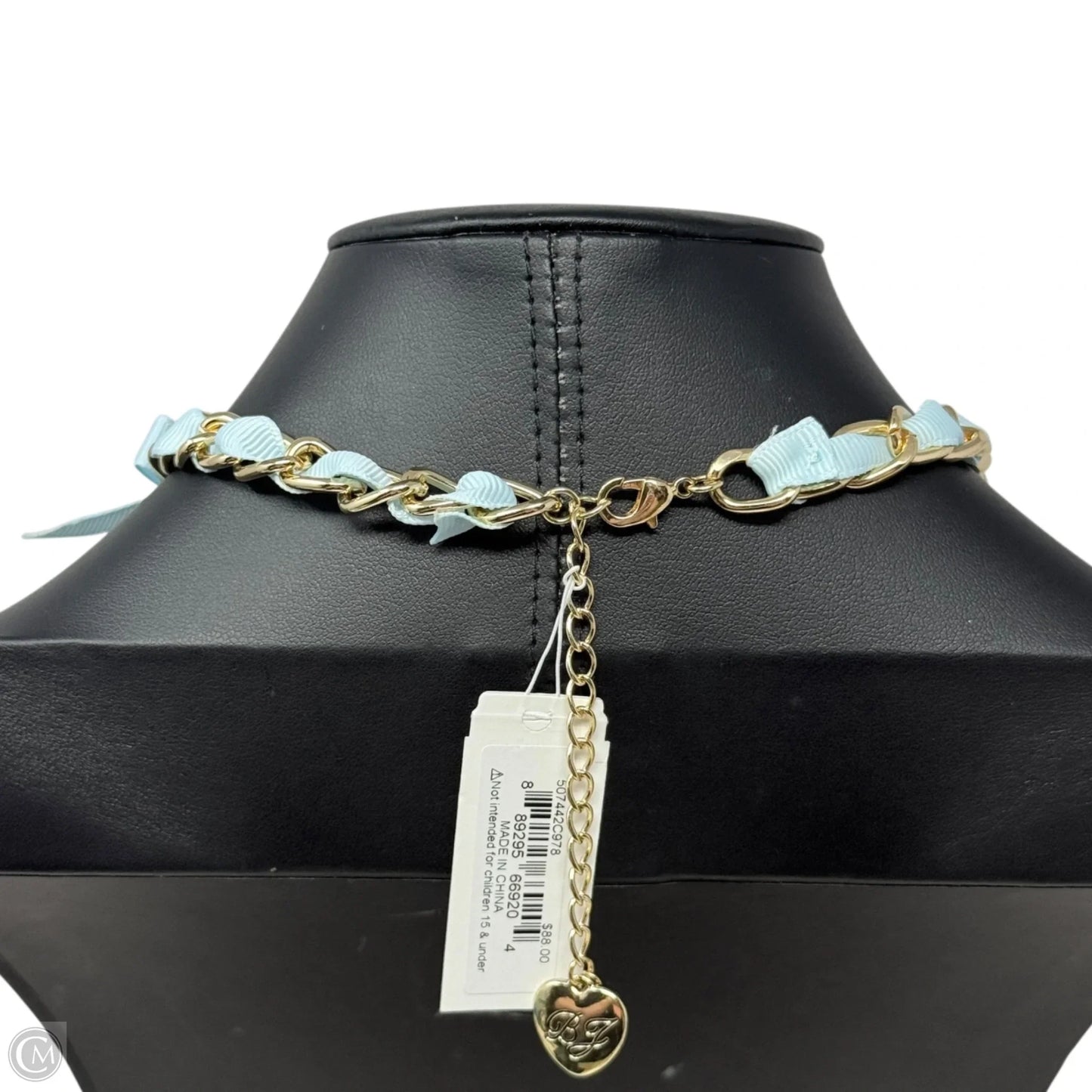 Faux Stone Jingle Bell Bling Christmas Charm Bib Necklace By Betsey Johnson