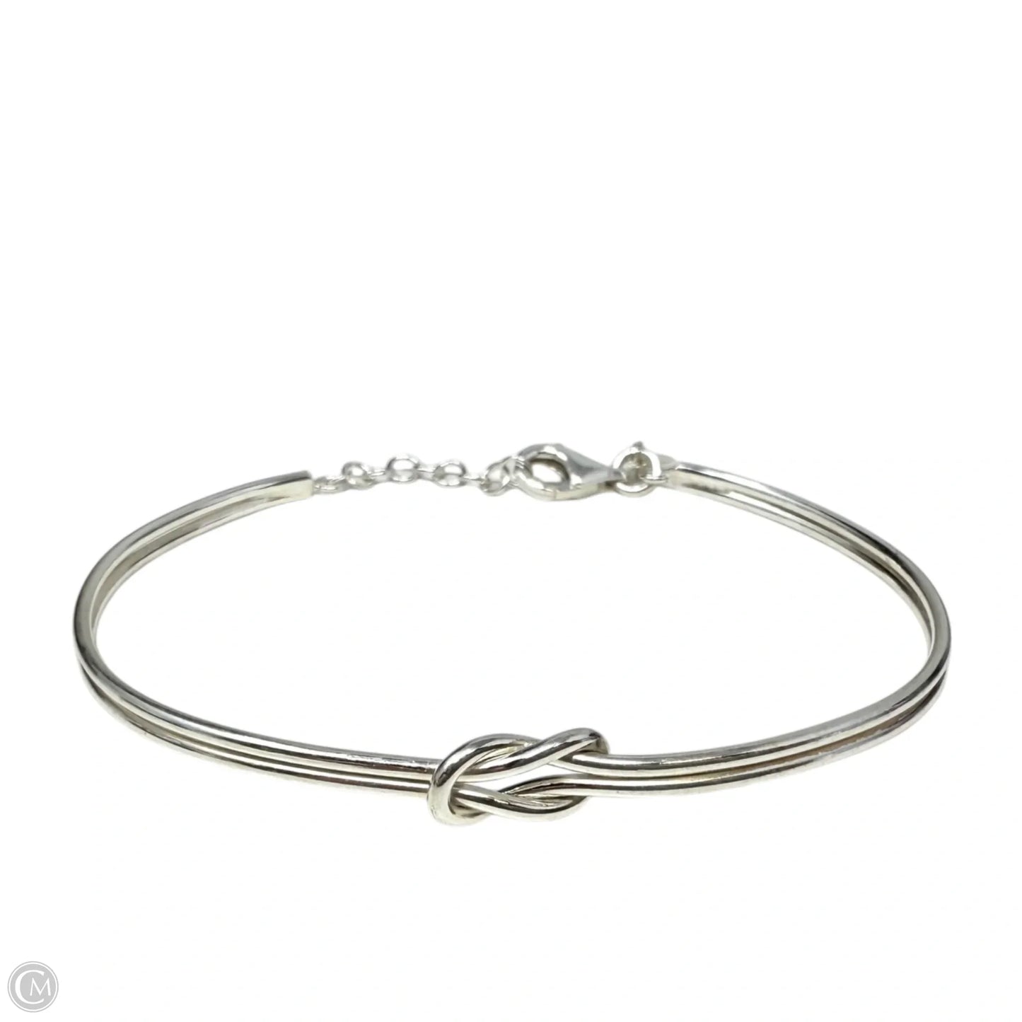 ItalianSterling Silver Love Knot Bangle Bracelet By Dyadema Italy